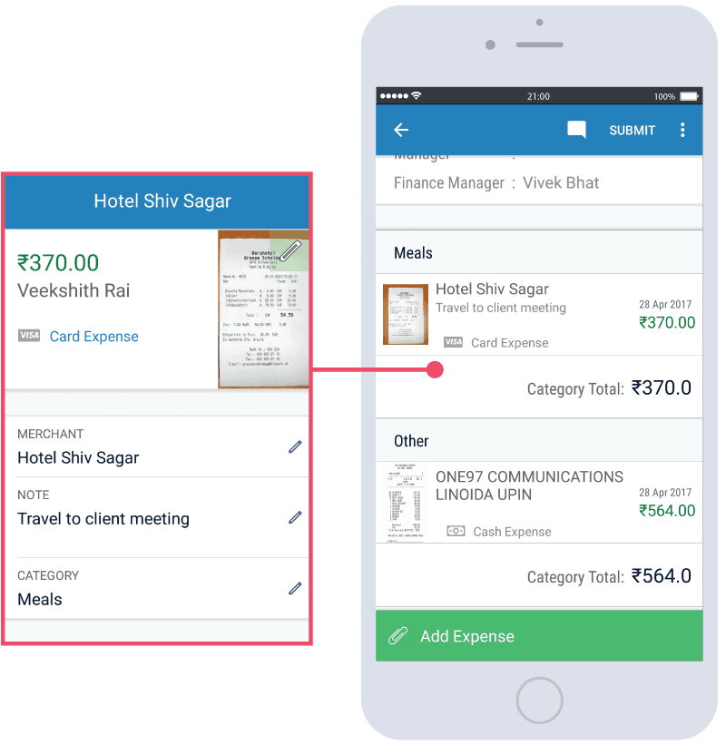 Petty Cash Expense Report Mobile